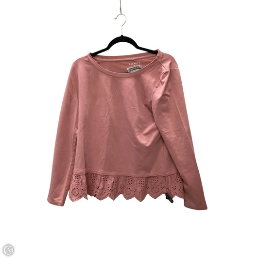 Blouse Long Sleeve By Talbots In Pink, Size: M