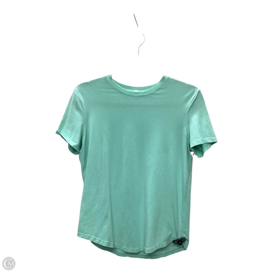Athletic Top Short Sleeve By Lululemon In Green, Size: 4
