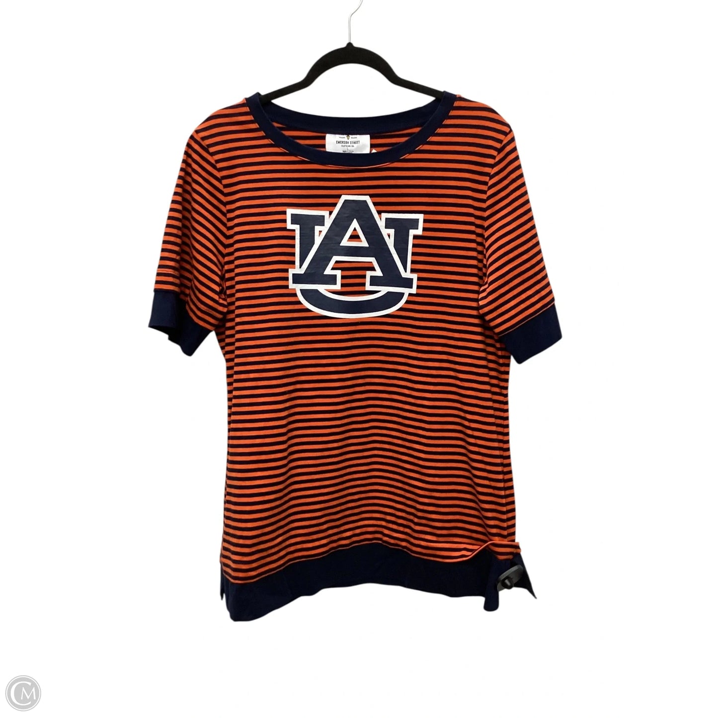 Top Short Sleeve By Clothes Mentor In Blue & Orange, Size: L