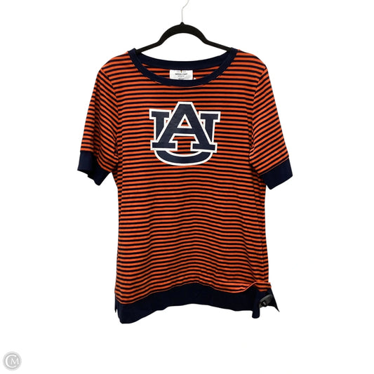 Top Short Sleeve By Clothes Mentor In Blue & Orange, Size: L