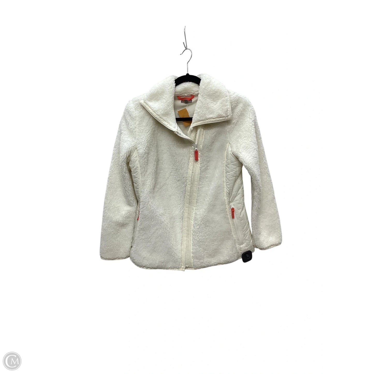Jacket Fleece By Talbots In White, Size: S