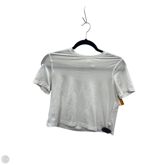 Athletic Top Short Sleeve By Lululemon In White, Size: 2