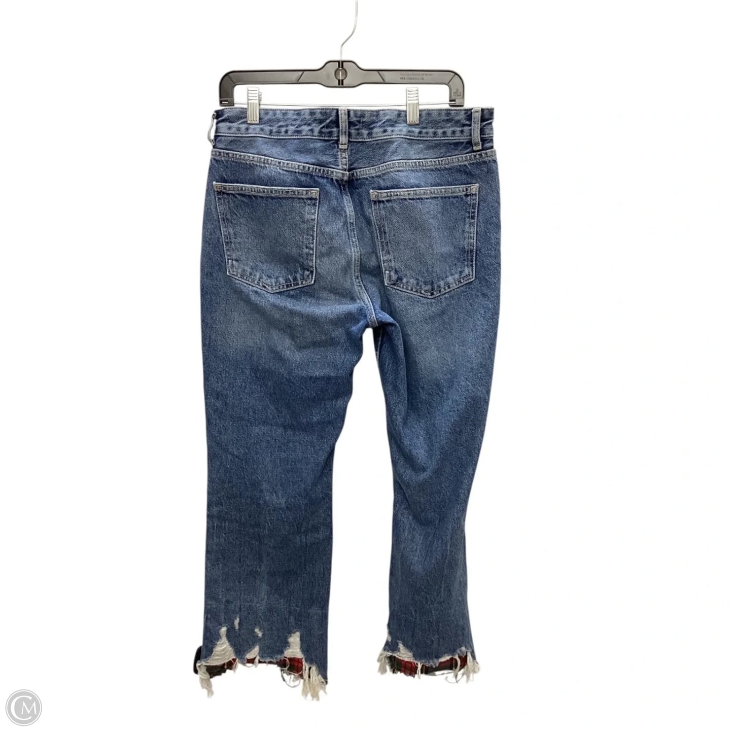 Jeans Cropped By Zara In Blue Denim, Size: 8