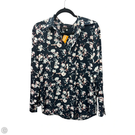 Blouse Long Sleeve By Banana Republic In Floral Print, Size: M