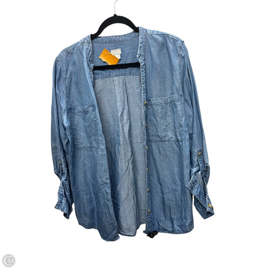 Jacket Shirt By Gibson And Latimer In Blue Denim, Size: Xl