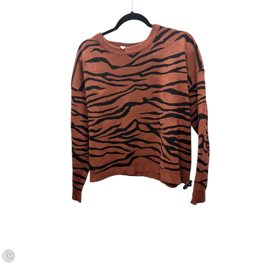 Sweater By Elan In Animal Print, Size: L