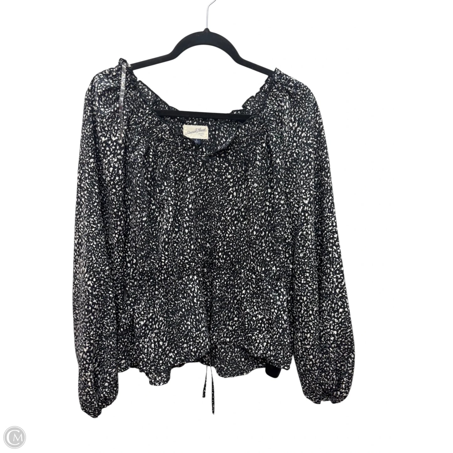 Blouse Long Sleeve By Universal Thread In Black, Size: Xl
