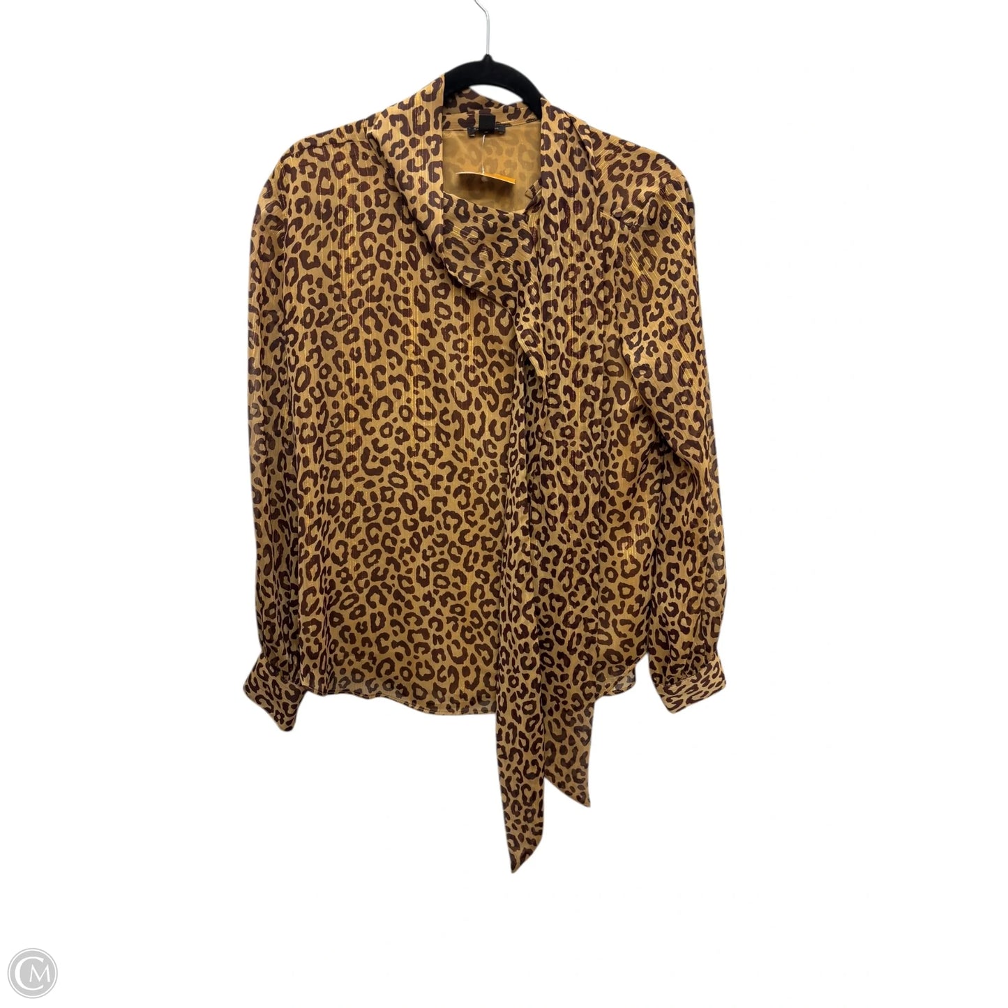 Blouse Long Sleeve By Ann Taylor In Animal Print, Size: M