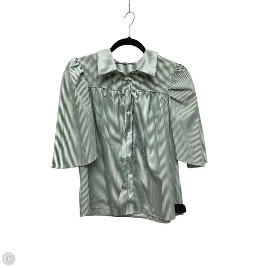 Blouse Short Sleeve By Sugar Lips In Green, Size: S