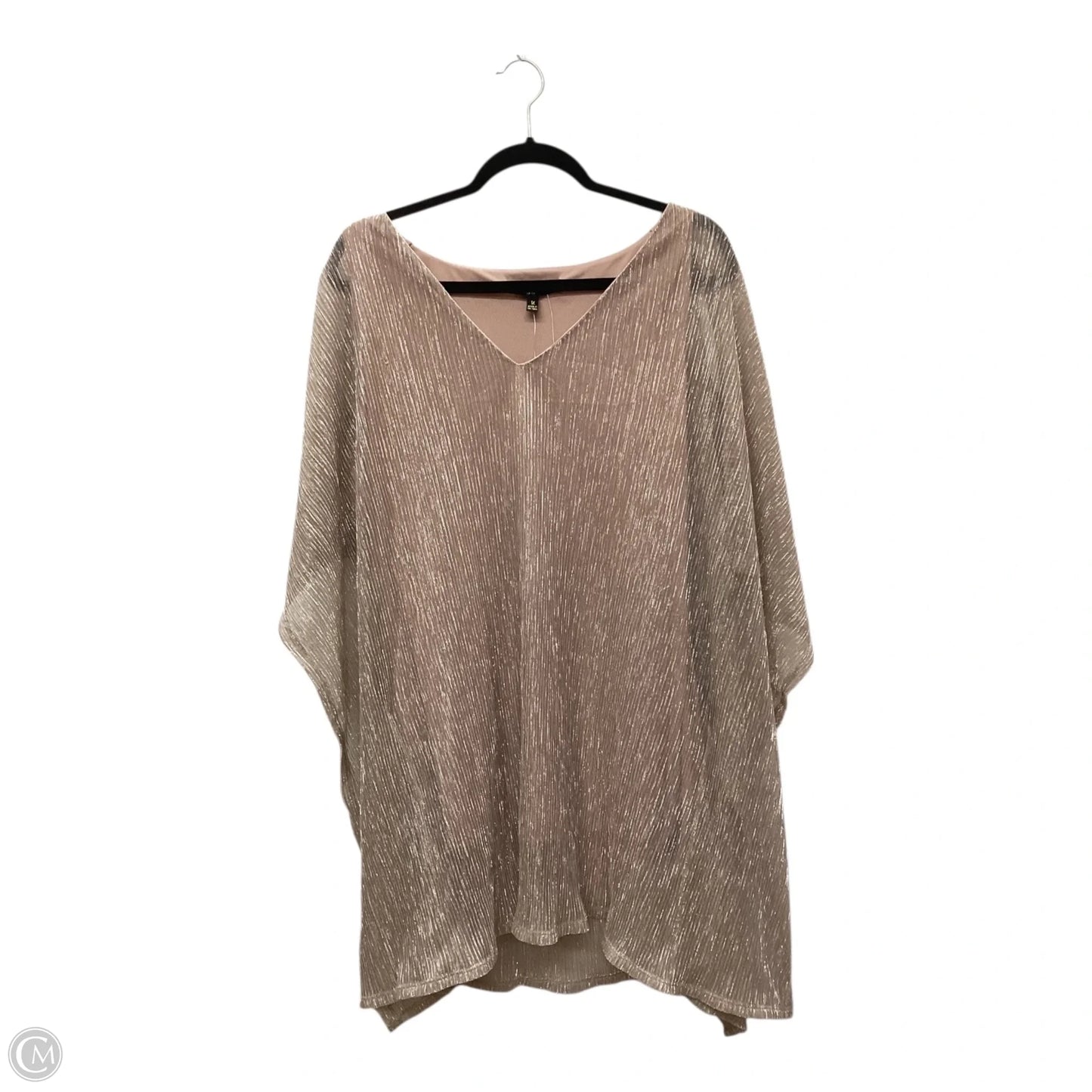 Top Short Sleeve By Always Indigo In Pink, Size: 1x