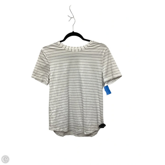 Athletic Top Short Sleeve By Lululemon In White, Size: 6