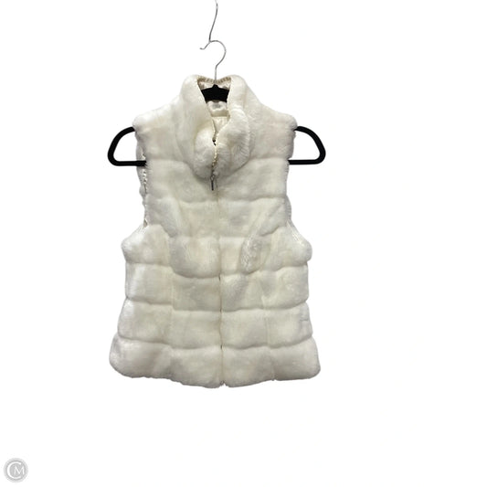Vest Faux Fur & Sherpa By White House Black Market In White, Size: S