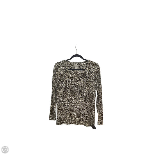 Blouse Long Sleeve By Chicos In Animal Print, Size: M