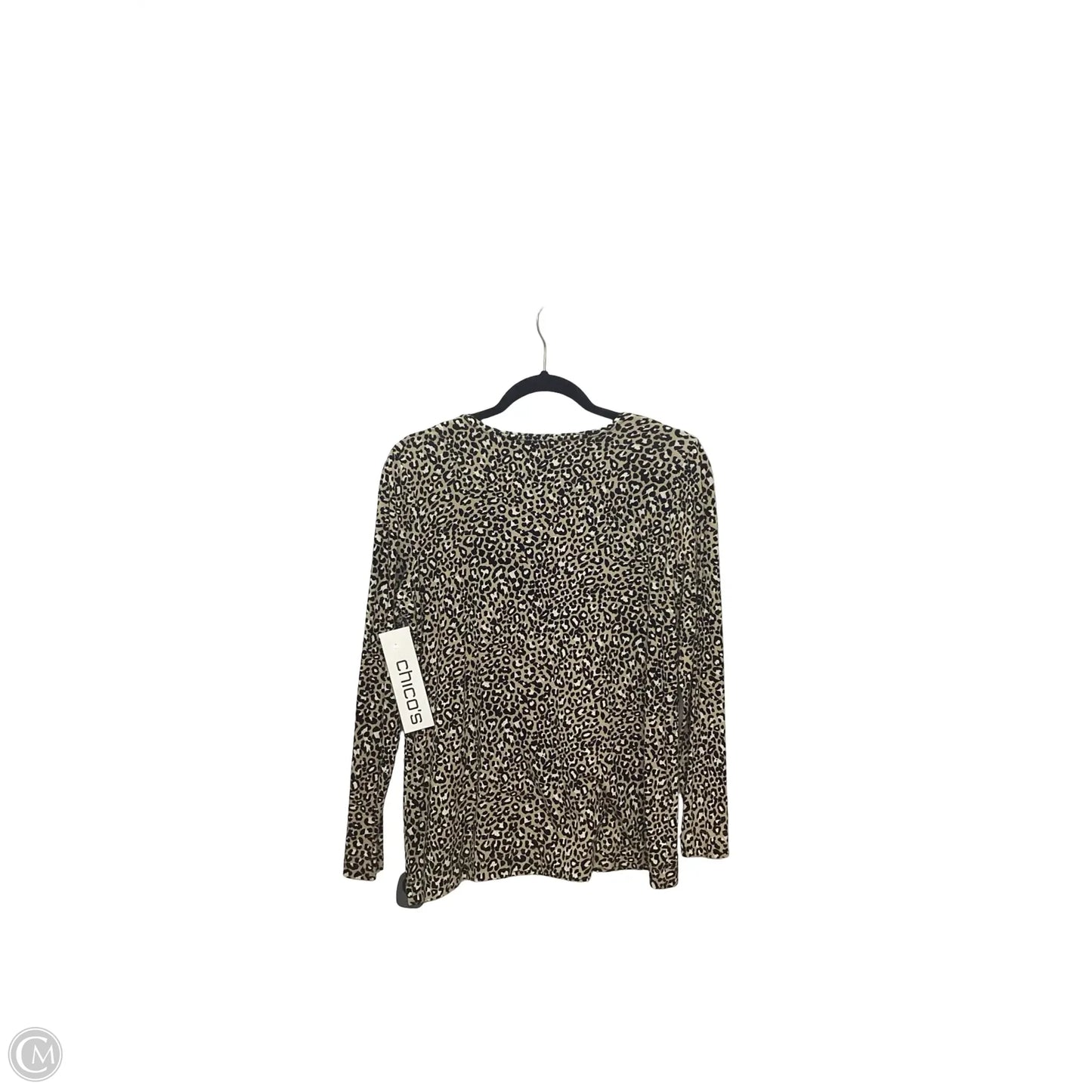 Blouse Long Sleeve By Chicos In Animal Print, Size: M