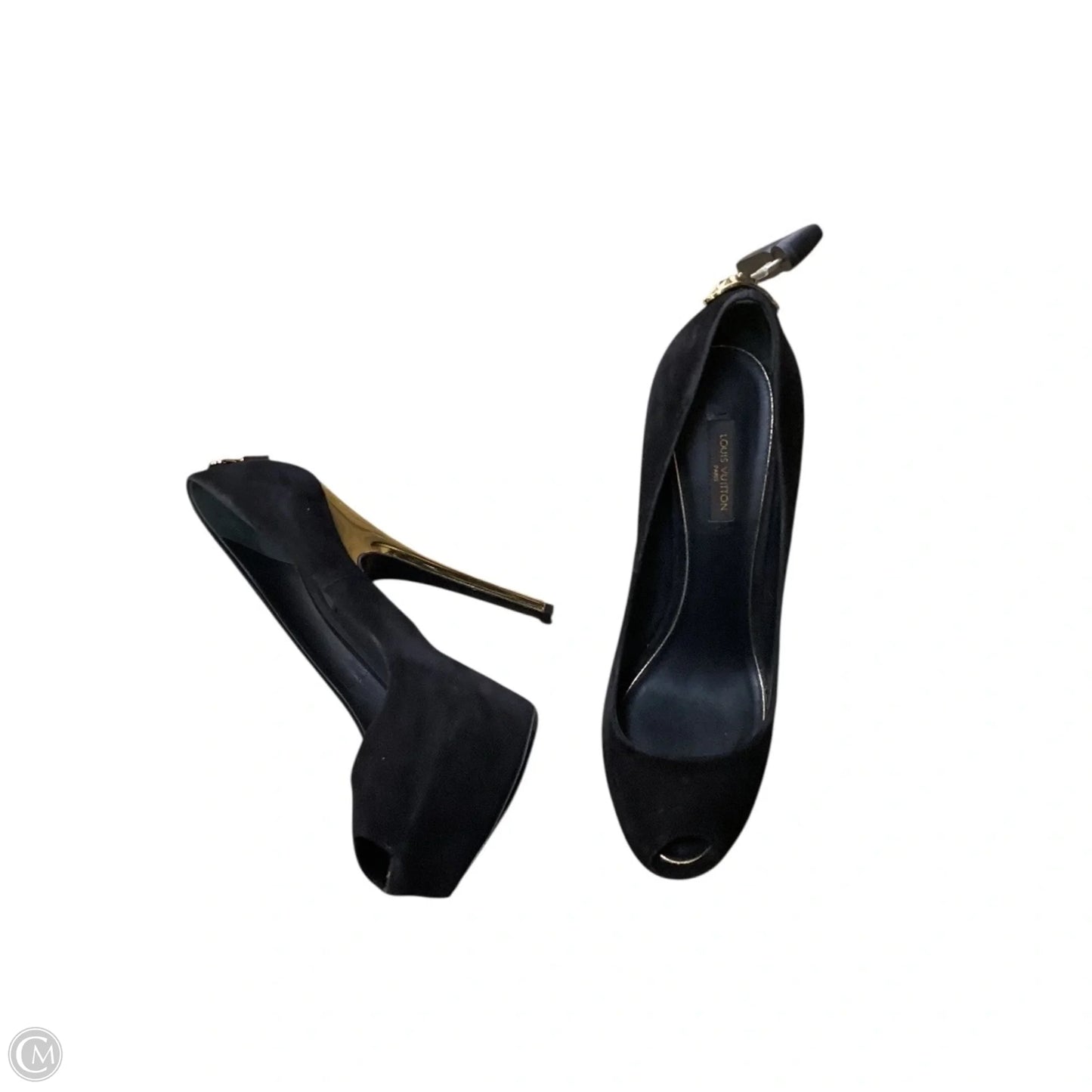 Shoes Luxury Designer By Louis Vuitton In Black, Size: 7.5