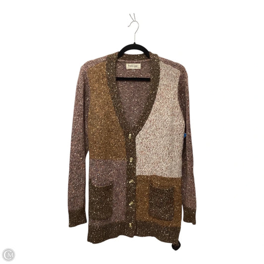 Cardigan By Peach Love Cream California In Brown & Purple, Size: L