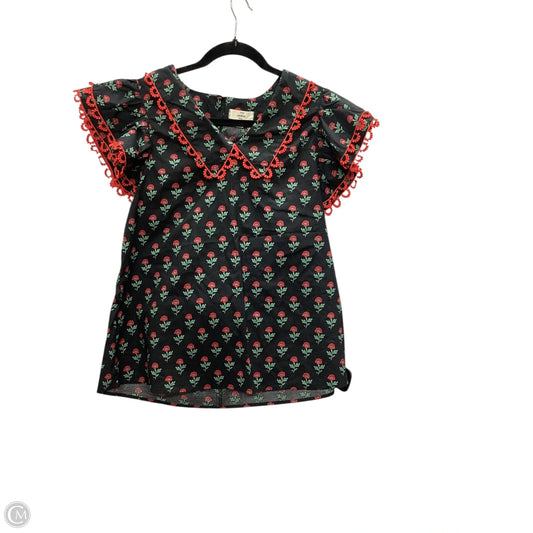 Blouse Sleeveless By Entro In Black & Red, Size: S