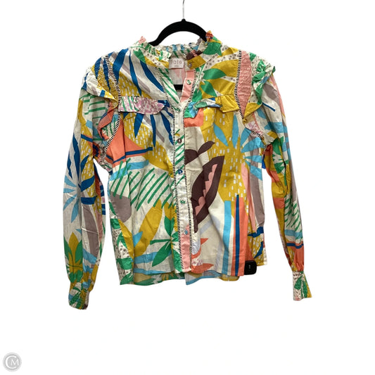 Blouse Long Sleeve By Fate In Multi-colored, Size: S