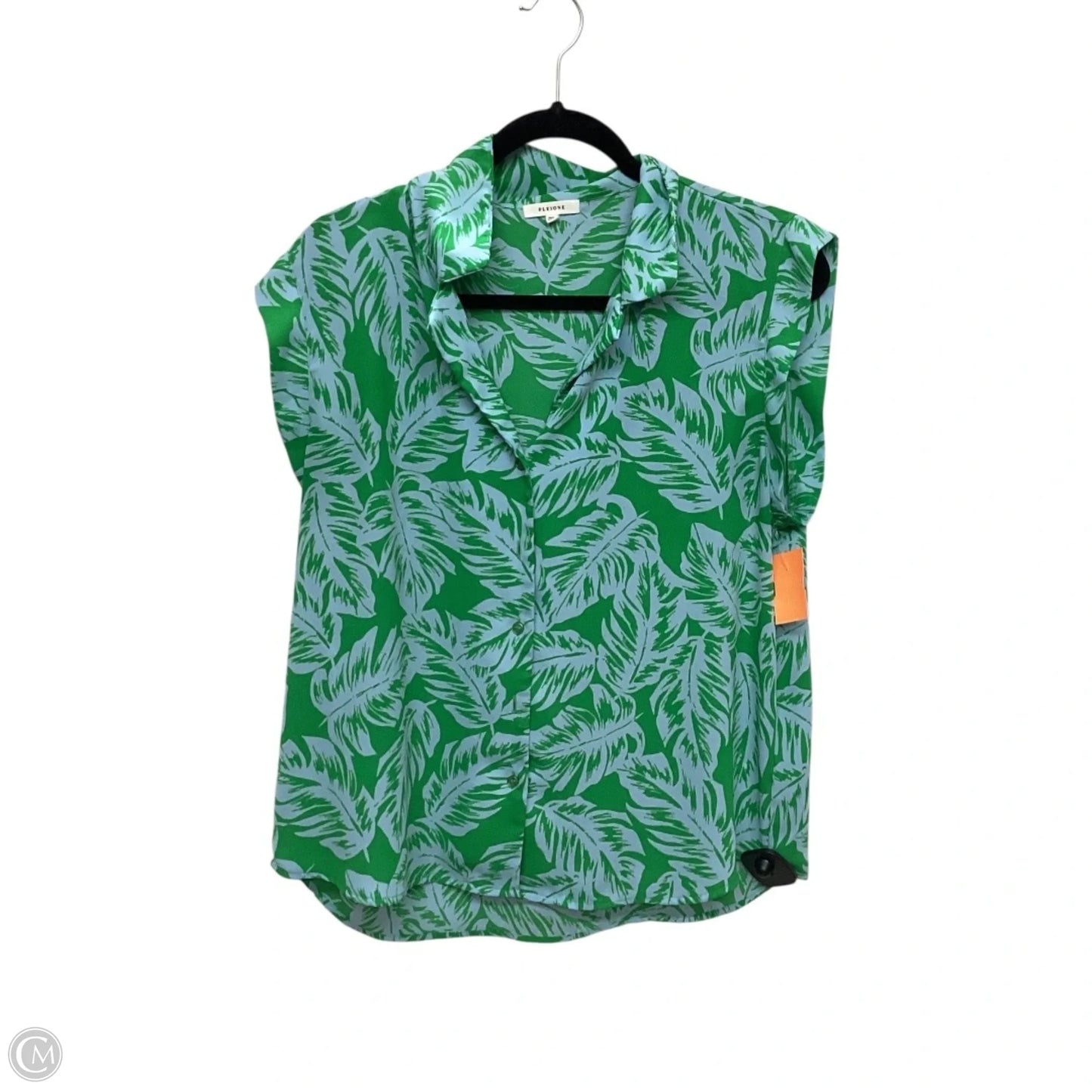 Top Sleeveless By Pleione In Green, Size: L