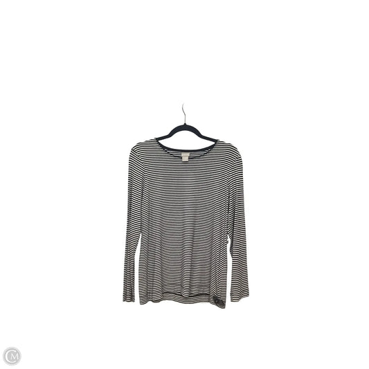 Top Long Sleeve By Chicos In Striped Pattern, Size: M