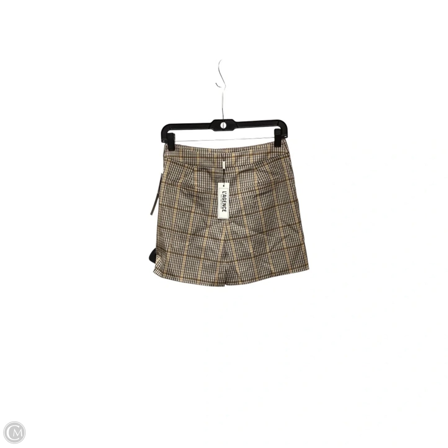 Designer Shorts By L Agence In Plaid Pattern, Size: 2