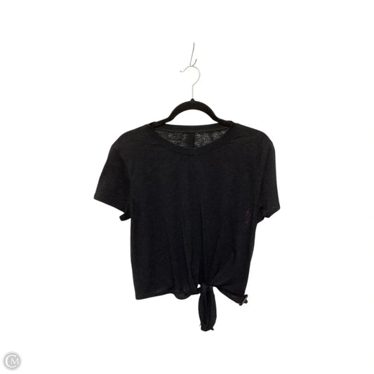Athletic Top Short Sleeve By Lululemon In Black, Size: 8