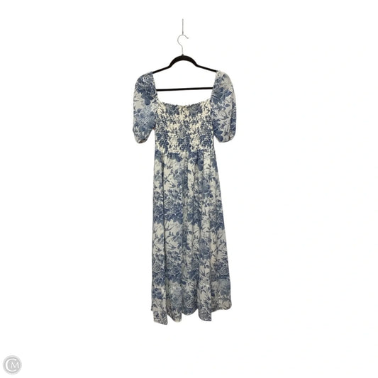 Dress Casual Midi By Sunday Up In Blue & Cream, Size: L