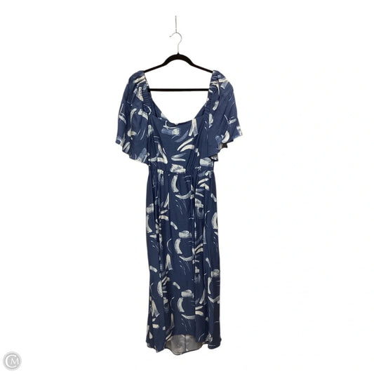 Dress Casual Maxi By A New Day In Blue & White, Size: L