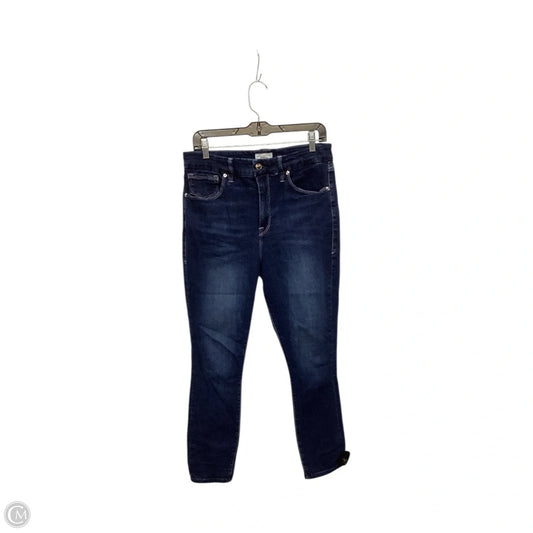 Jeans Straight By Good American In Blue Denim, Size: 12