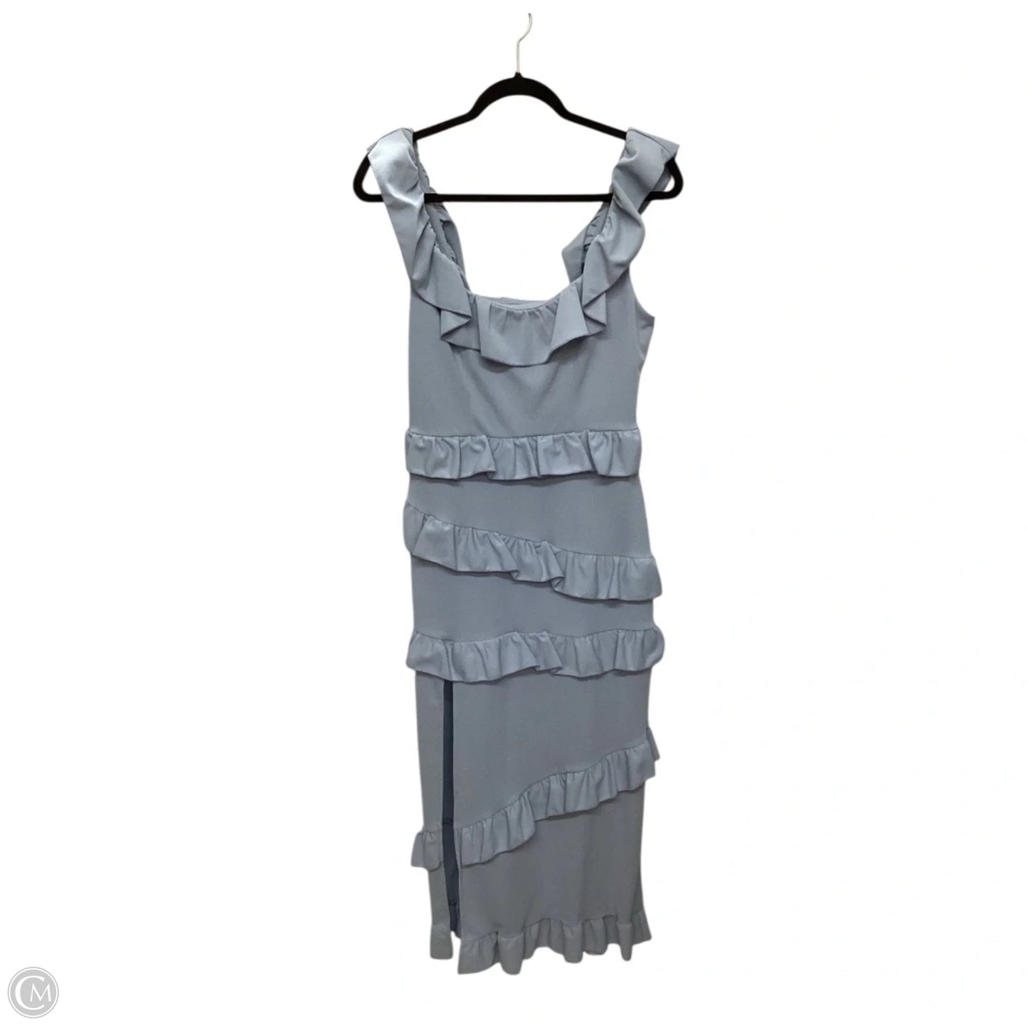 Designer Dress Casual Midi By Show Me Your Mumu In Blue, Size: L