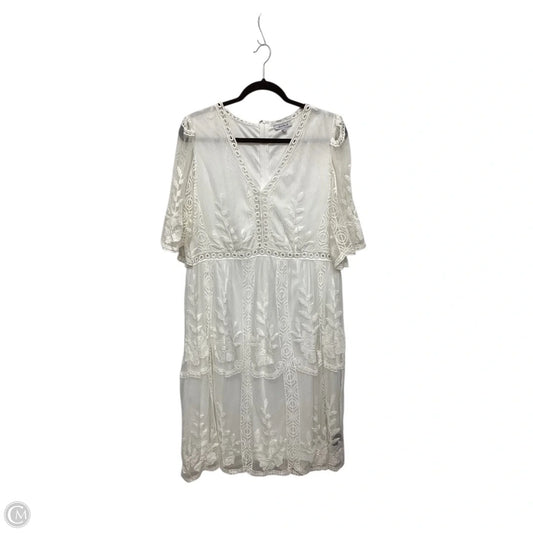 Dress Casual Midi By White Birch In White, Size: 2x