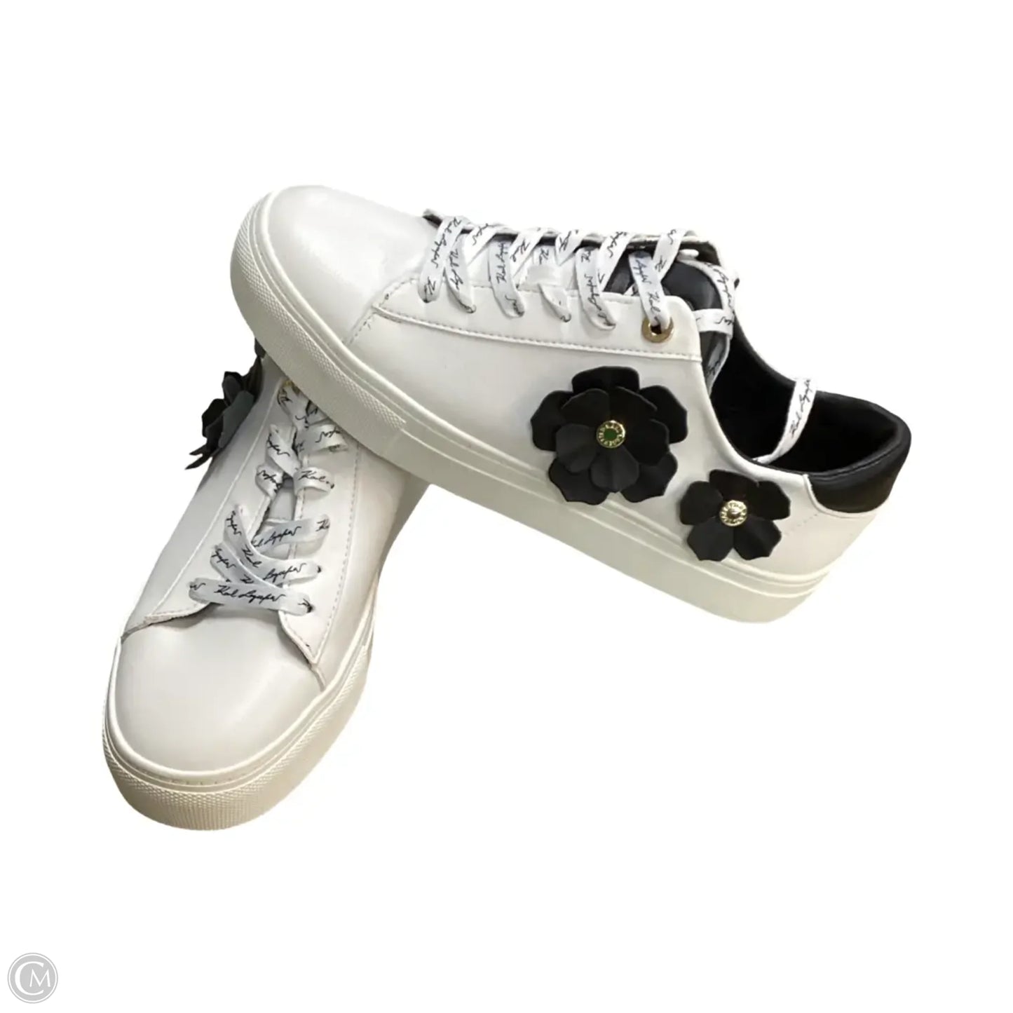 Shoes Designer By Karl Lagerfeld In White, Size: 7