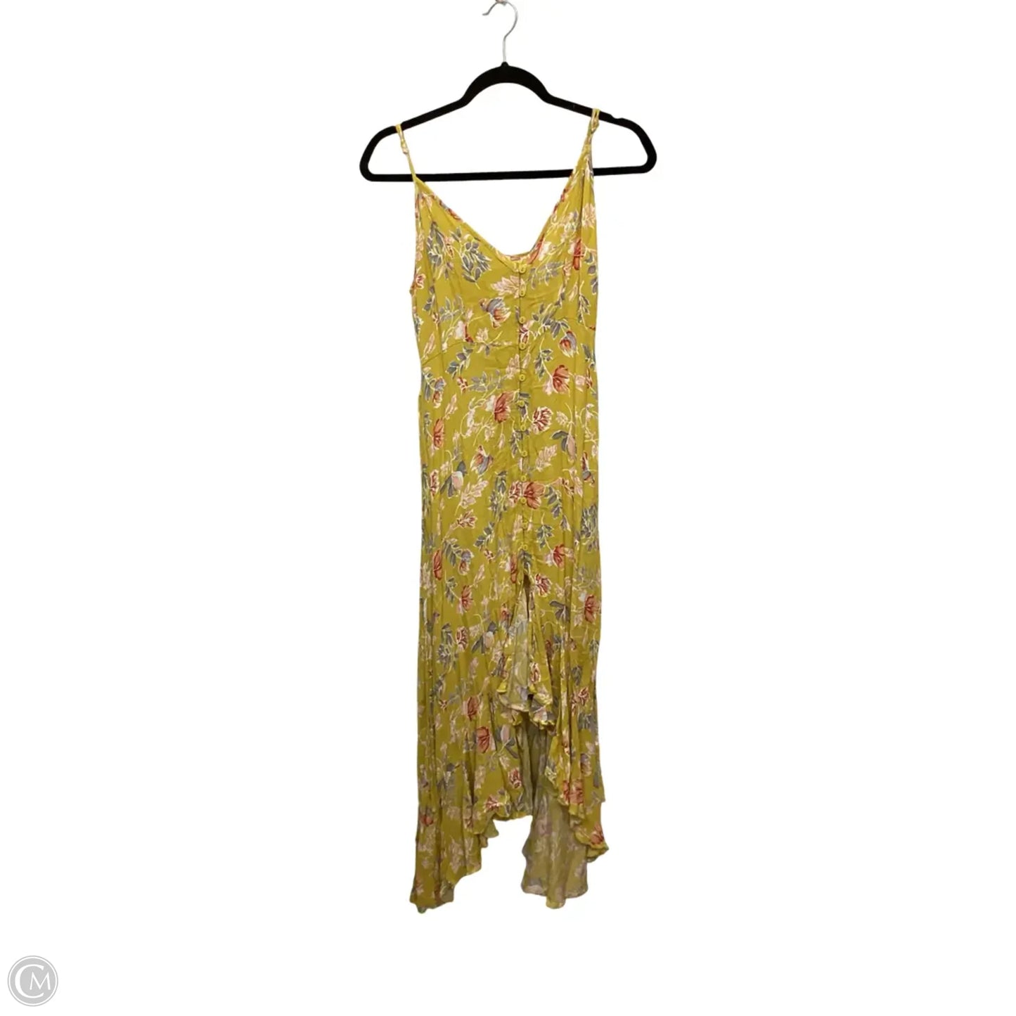 Dress Casual Midi By Clothes Mentor In Yellow, Size: L