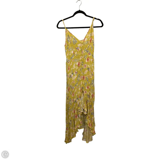 Dress Casual Midi By Clothes Mentor In Yellow, Size: L