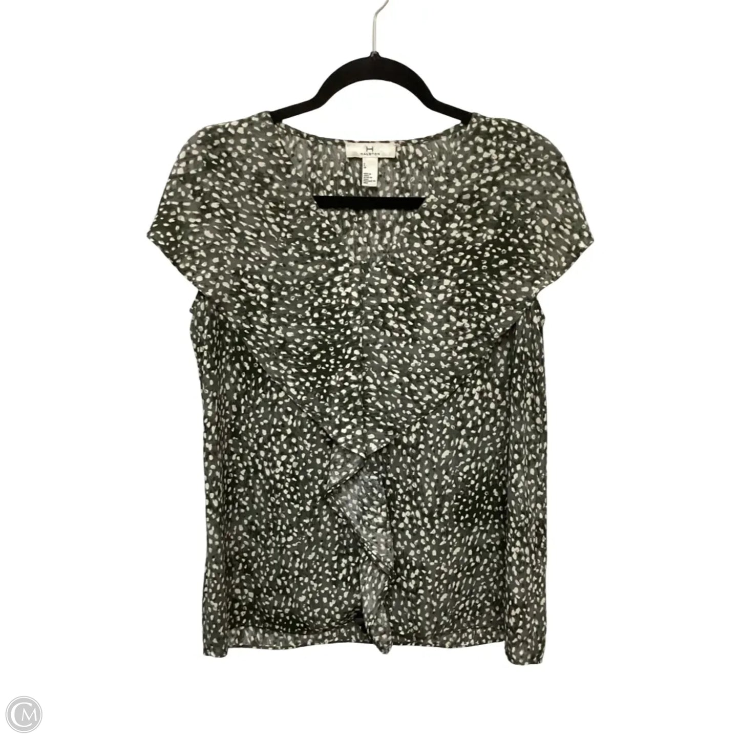 Blouse Designer By Halston In Grey, Size: S