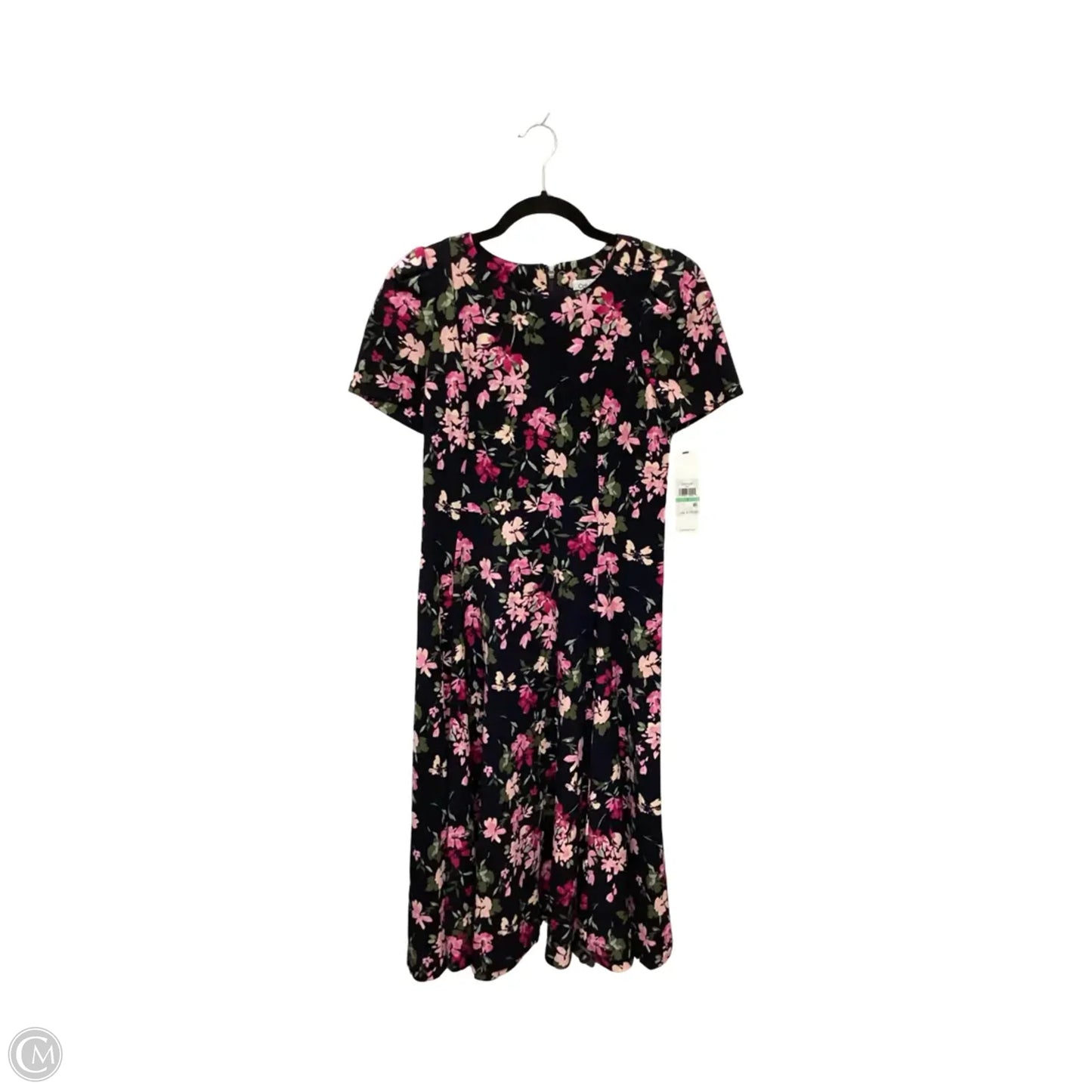Dress Casual Midi By Calvin Klein In Floral Print, Size: 8
