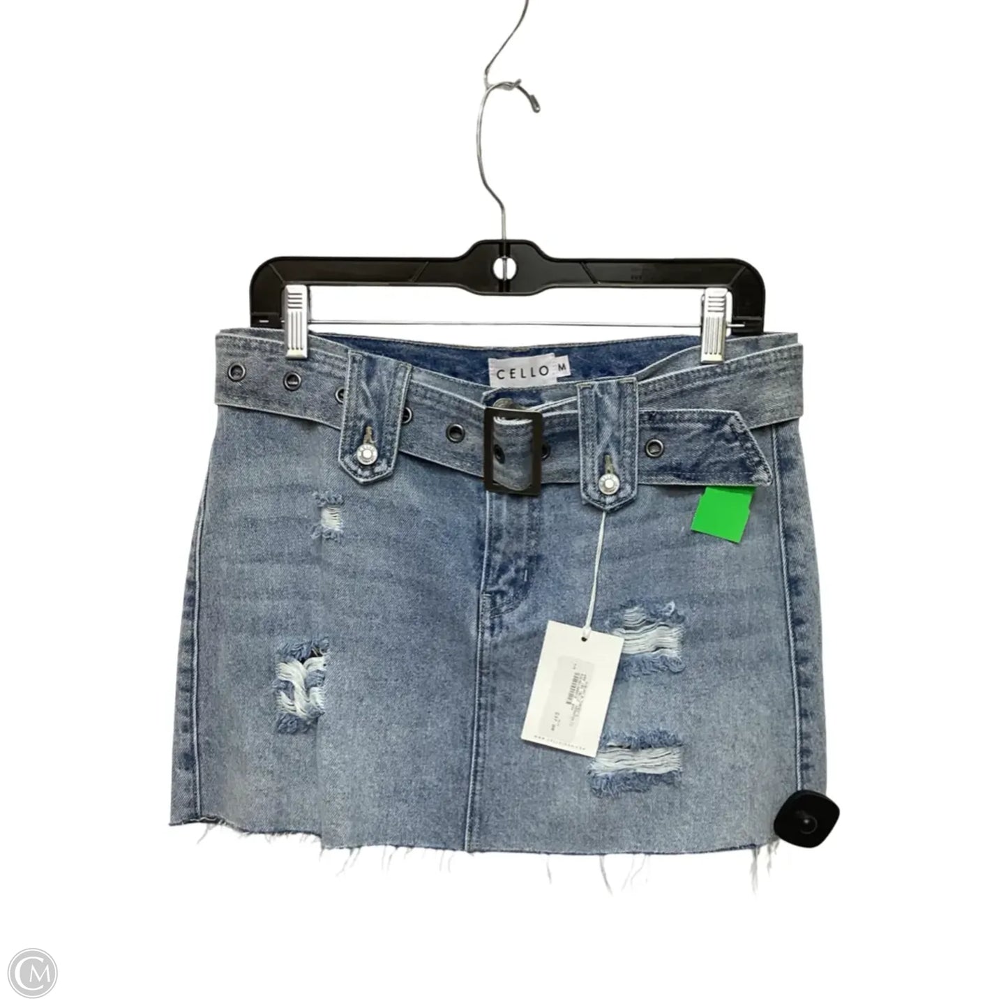 Skirt Mini & Short By Cello In Blue Denim, Size: M