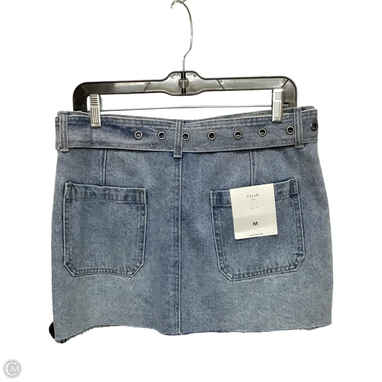 Skirt Mini & Short By Cello In Blue Denim, Size: M