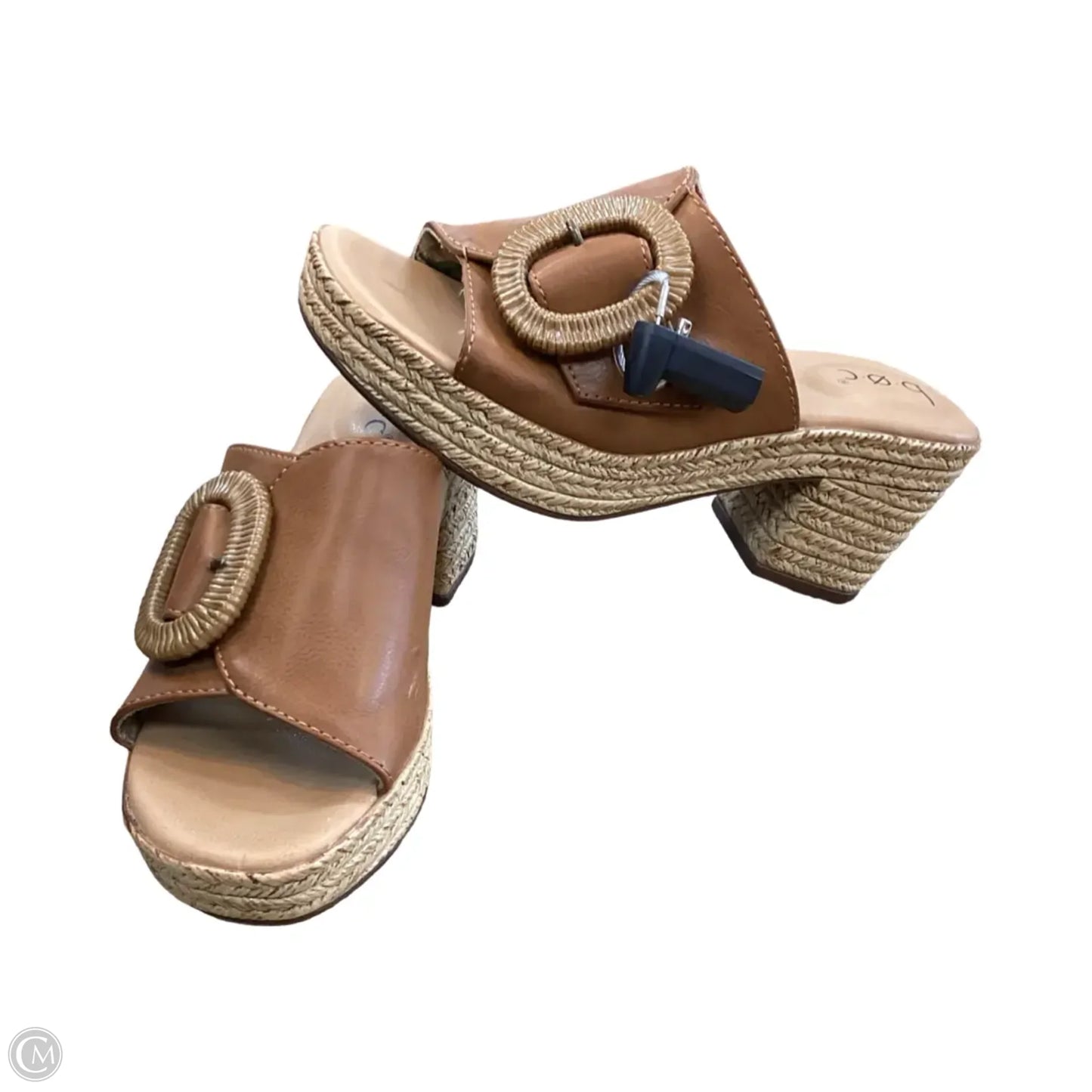 Sandals Heels Block By Boc In Brown, Size: 6