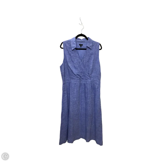 Dress Casual Midi By Talbots In Blue, Size: 16