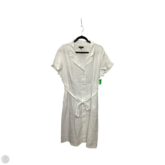 Dress Casual Midi By Quince In White, Size: Xl