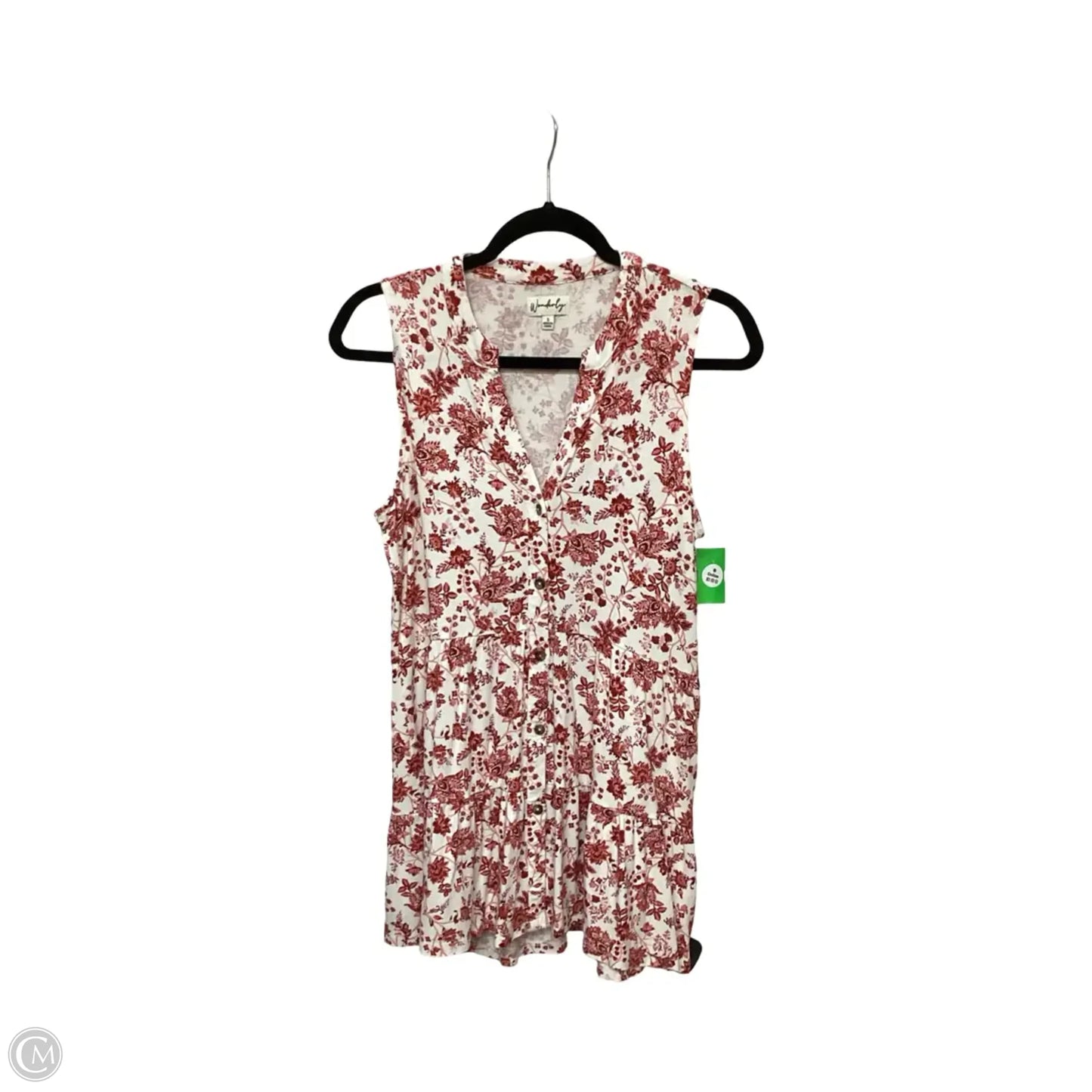 Dress Casual Short By Wonderly In Red & White, Size: S