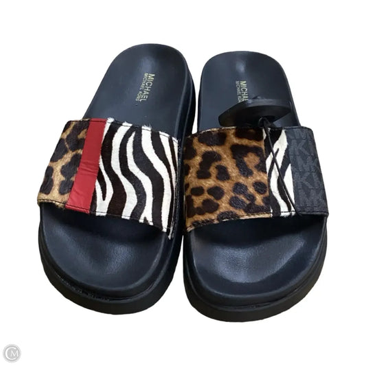 Sandals Flats By Michael By Michael Kors In Black, Size: 7