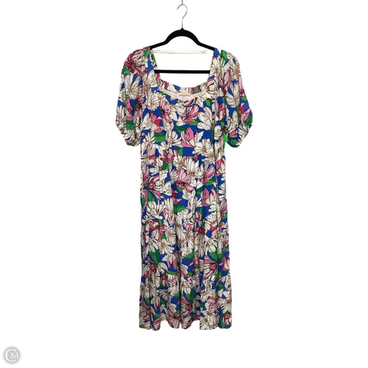 Dress Casual Maxi By Cotton Bleu In Floral Print, Size: M
