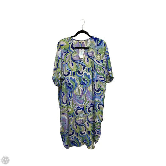 Dress Casual Midi By Easel In Blue & Green, Size: S