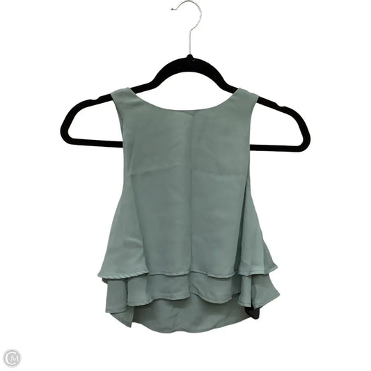 Designer Blouse Sleeveless By Show Me Your Mumu In Green, Size: Xs