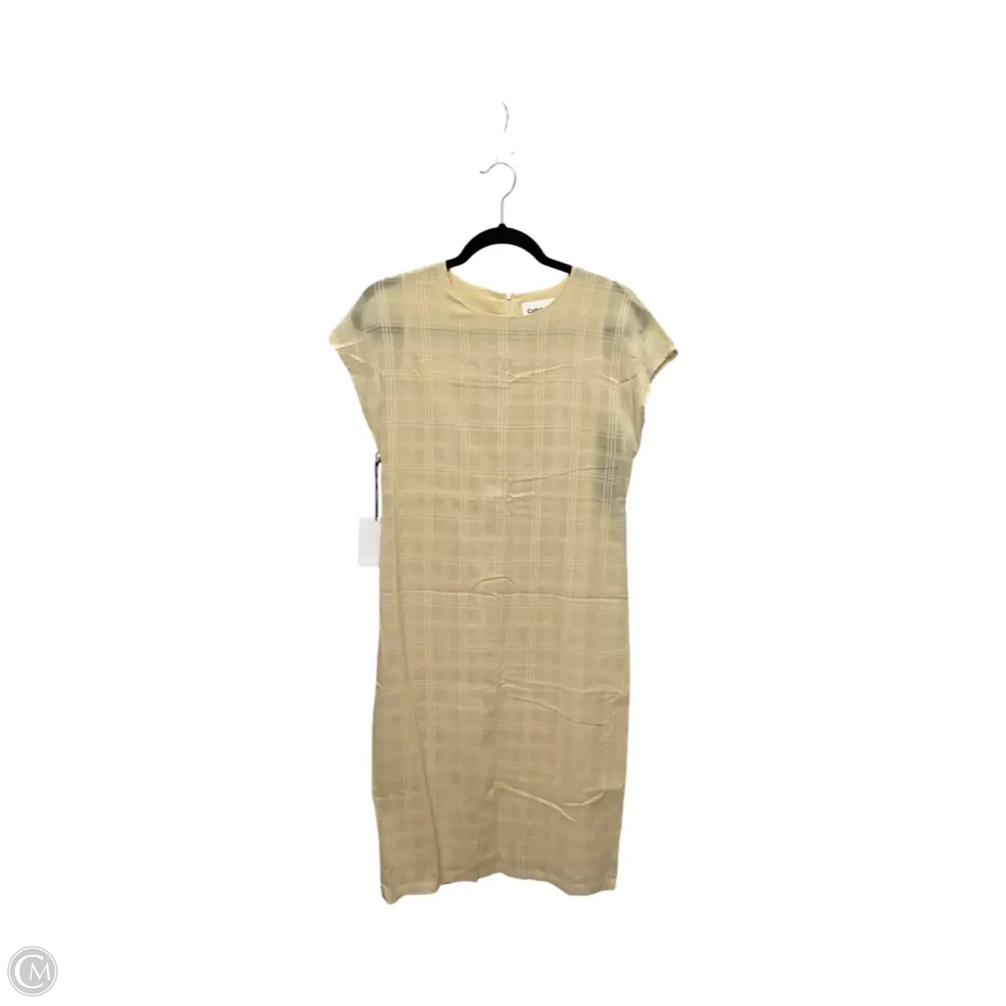 Designer Dress Casual Midi By Callahan In Tan, Size: Xs