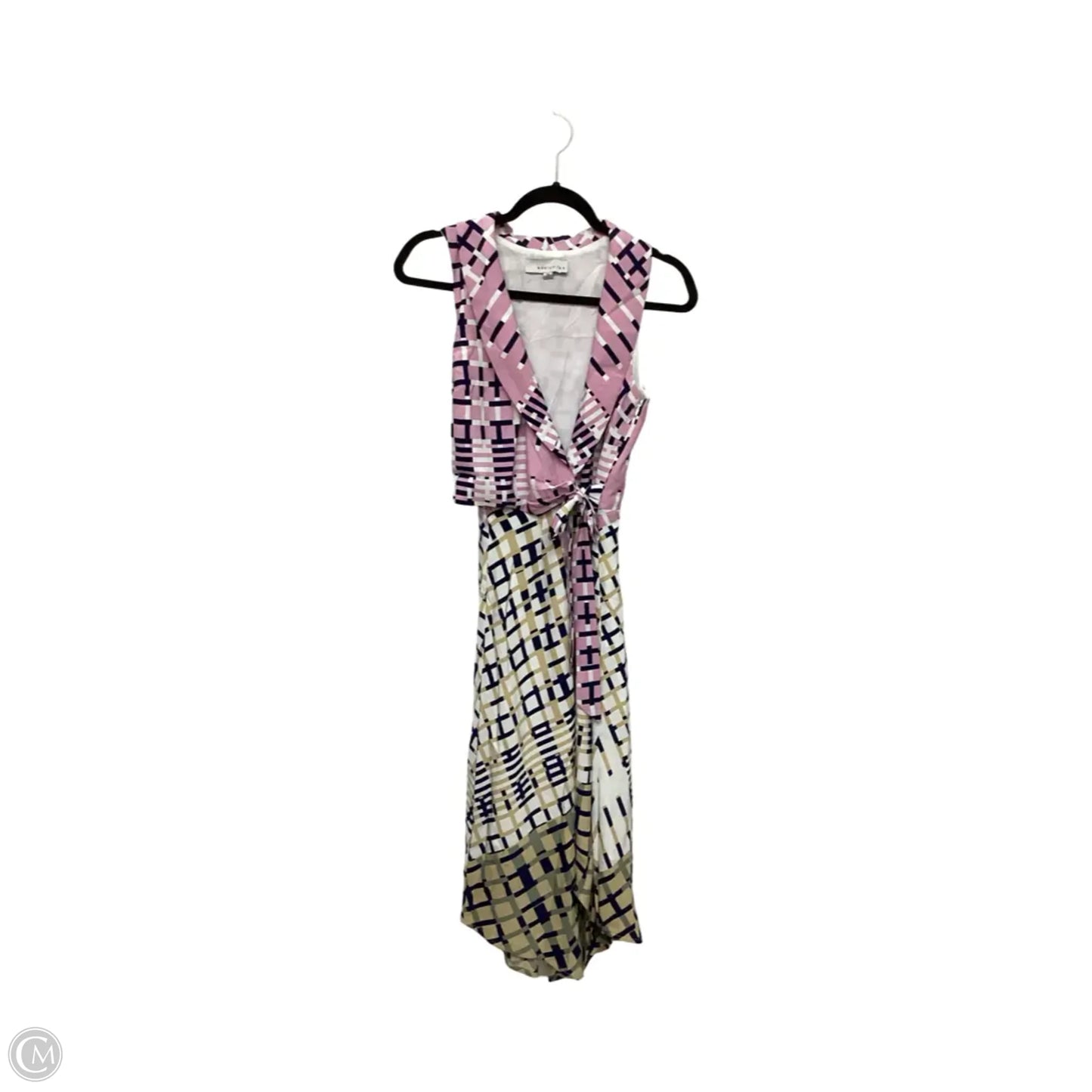 Dress Casual Midi By Adelyn Rae In Pink & Tan, Size: Xs