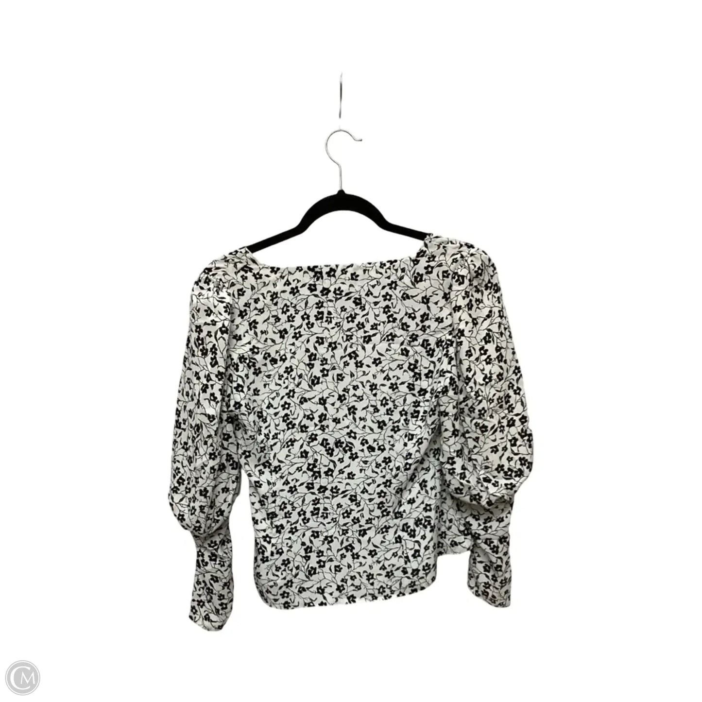 Designer Blouse 3/4 Sleeve By Astr The Label In Black & White, Size: S