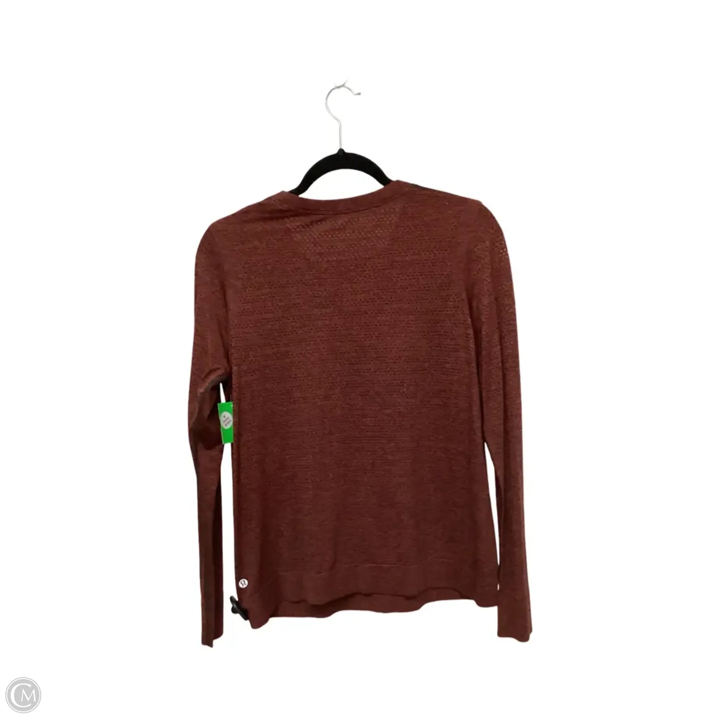 Athletic Top Long Sleeve Crewneck By Lululemon In Red, Size: 8